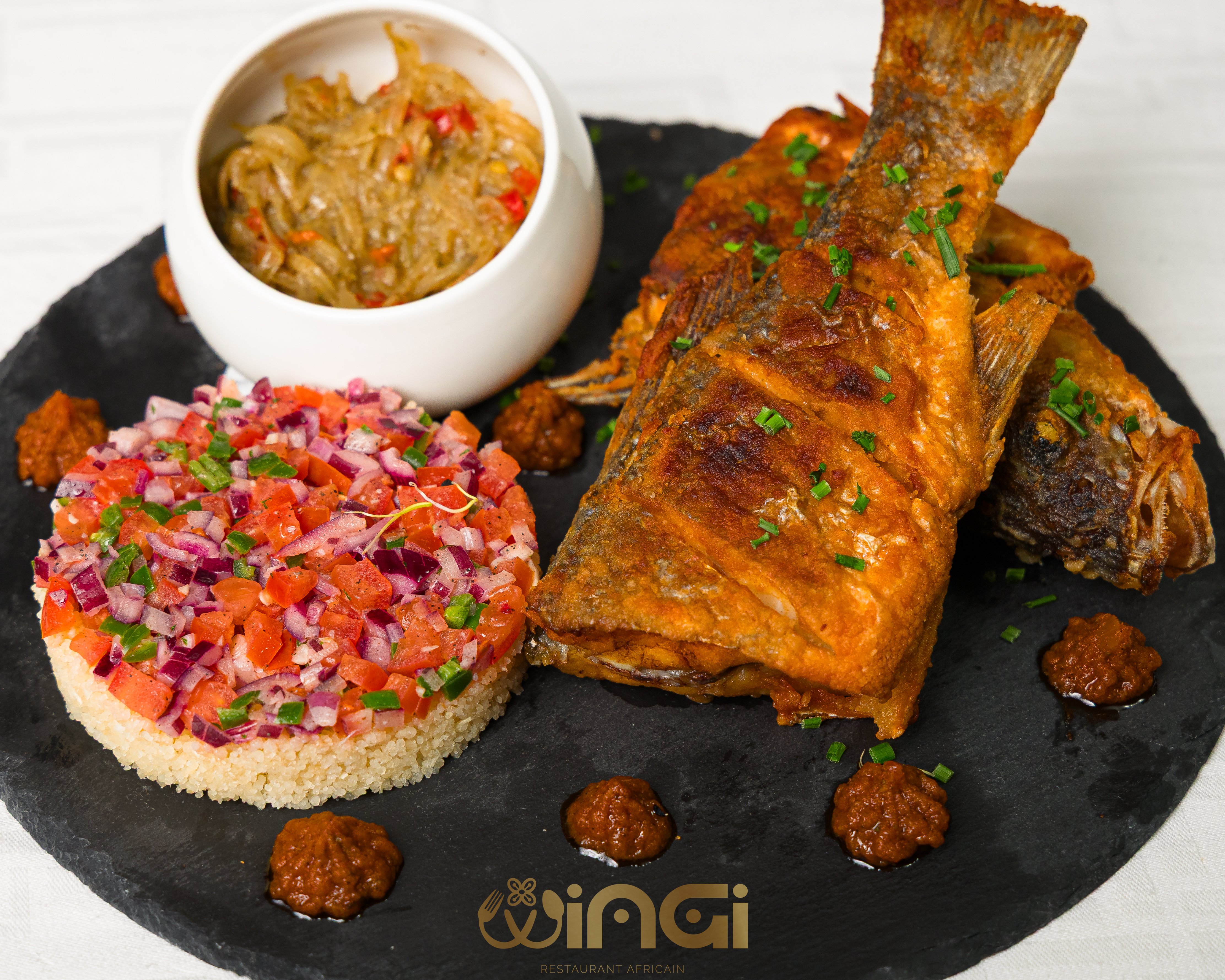 Attiéké poisson frit